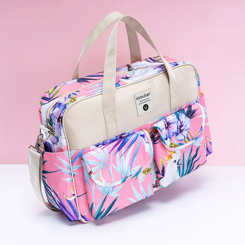 

Fashion Convenient Shoulder Mommy Bag Mother and Baby Waterproof Large Capacity Multifunction Light Outing Diaper Bags
