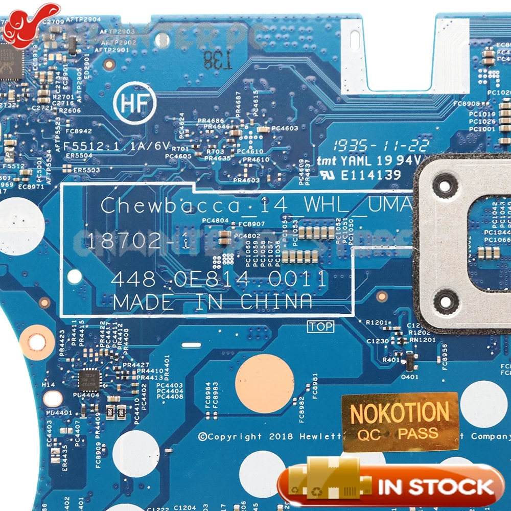 NOKOTION L72535-601 18702-1 448.0E814.0011 для HP Pavilion X360 14-CD материнская плата ноутбука I5-10210U CPU |