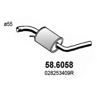 Резонатор VW TRANSPORTER 1.9TD/2.4D 90 03 ASSO 586058|Шумоглушители| |