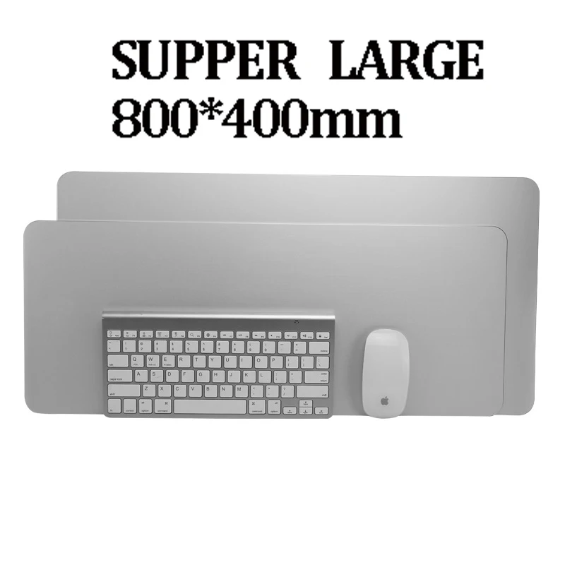 

800*400mm Mouse Pad Super Big Large Mat Hard Smooth Thin Waterproof Metal Aluminum Mouse Pad for Game Console Desktop Laptop