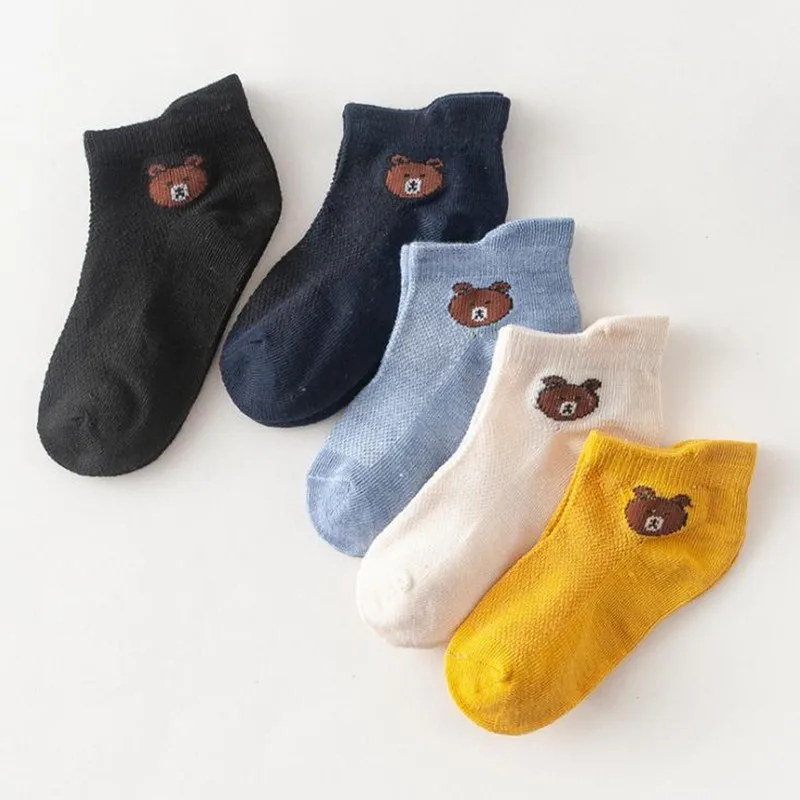 2020 новые сетчатые Дышащие носки для малышей однотонные хлопковые мягкие зимние