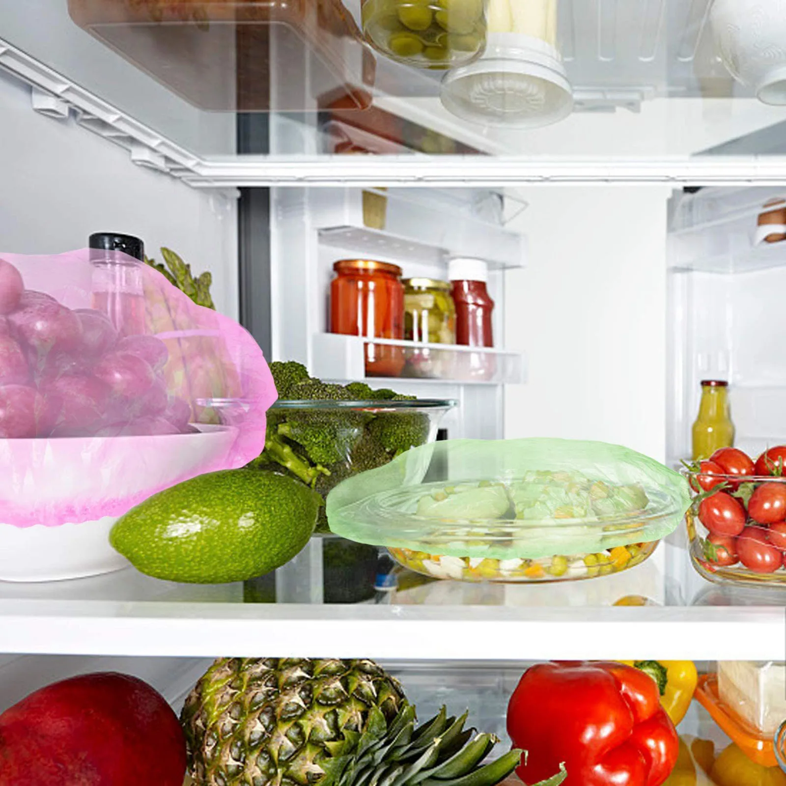 60-150 шт. многоразовые крышки для хранения пищевых продуктов мисок эластичная