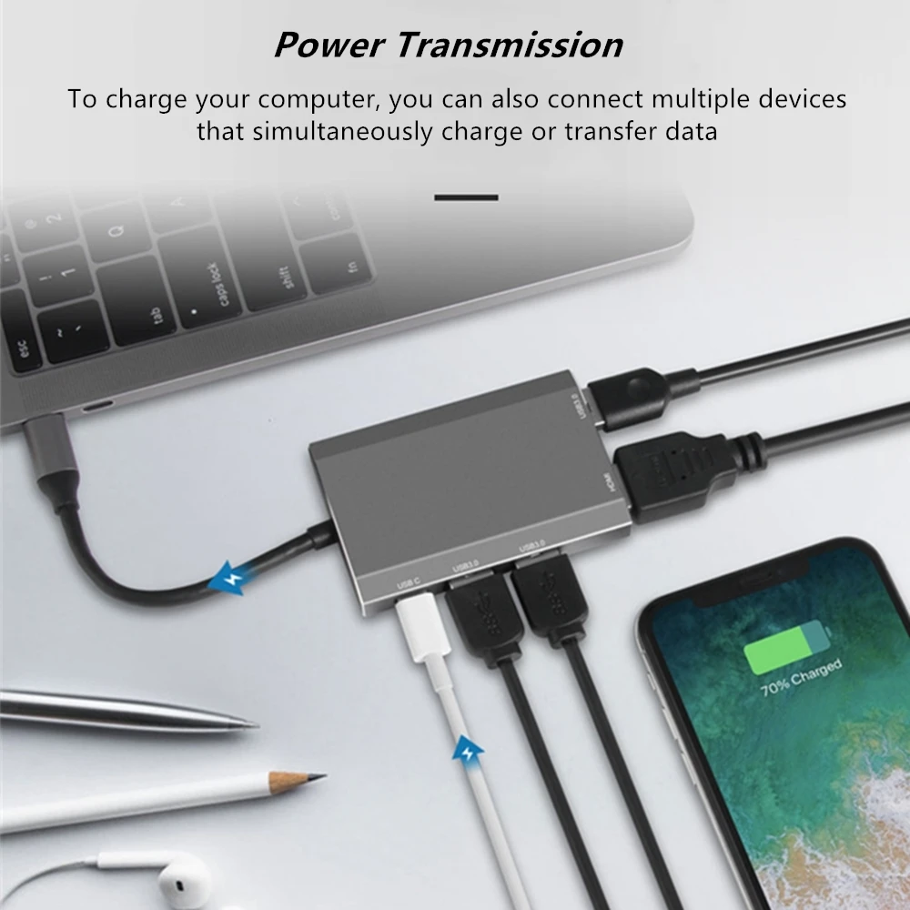 Tebe Тип usb C концентратор Многофункциональный 5 в 1 USB конвертер 3 0 высокое Скорость