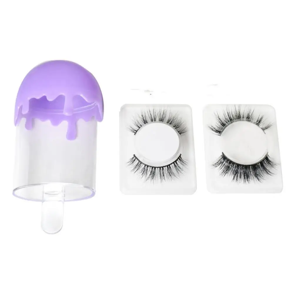 Уникальный прозрачный пластиковый чехол для хранения ресниц конфетного цвета