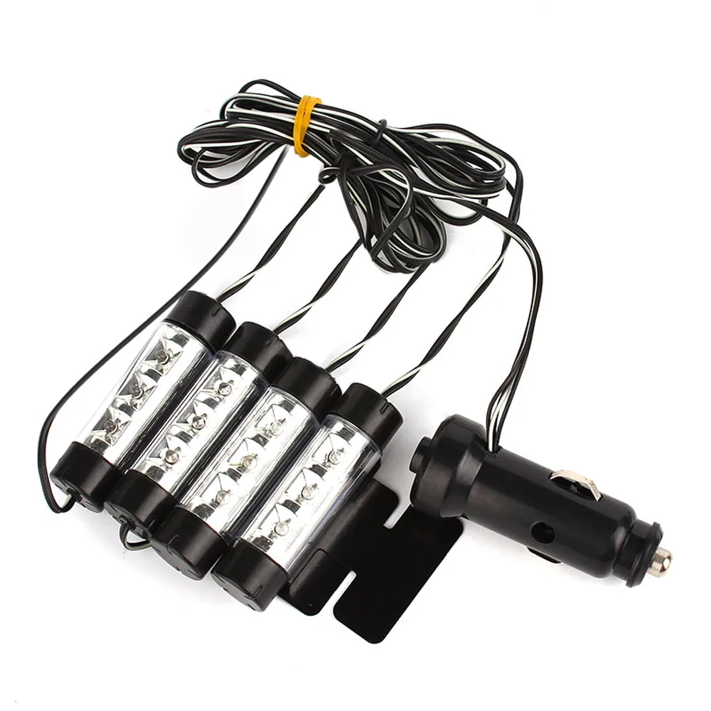 4in1 12V 4x 3LED интерьера автомобиля светильник декоративный s стайлинга автомобилей