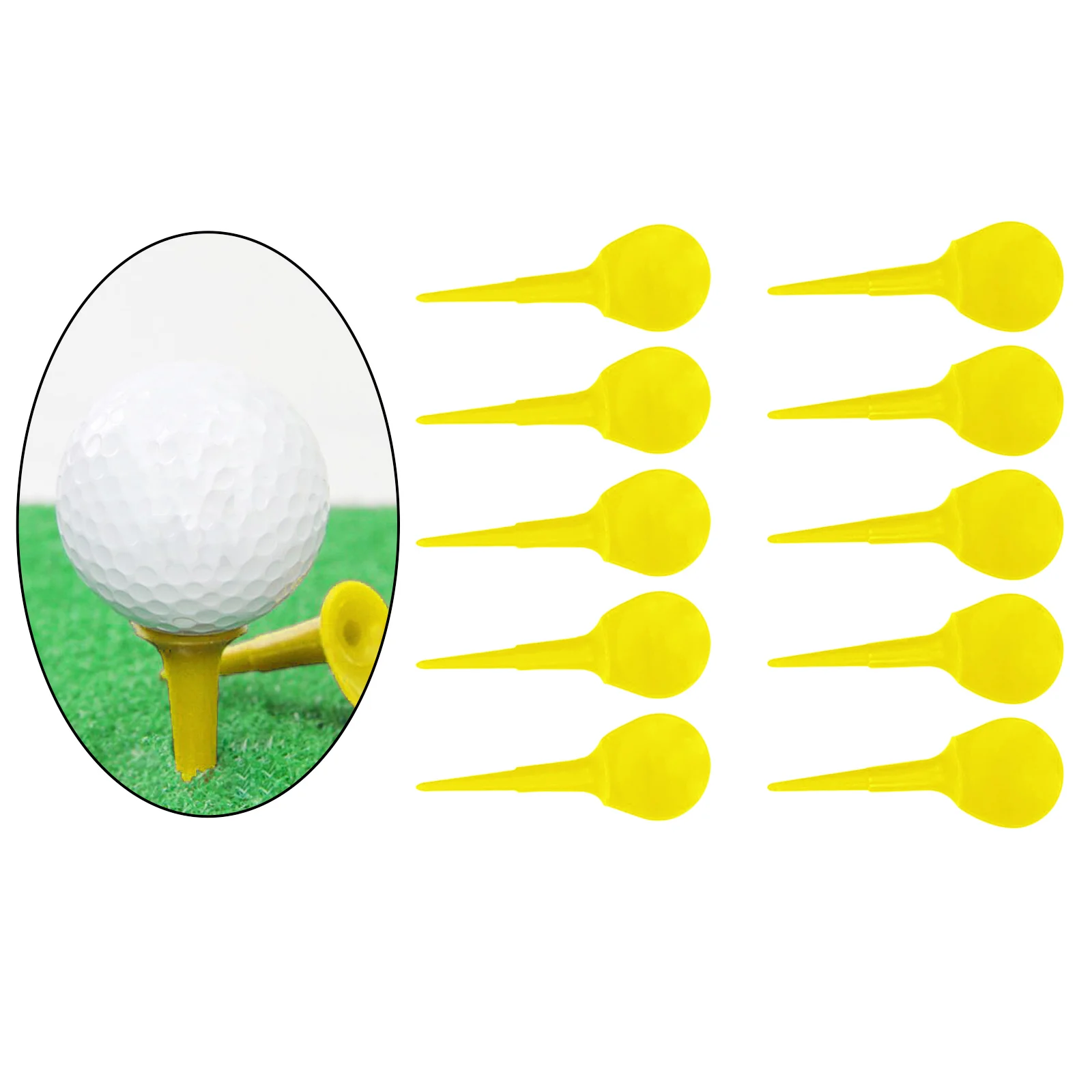 10 Pack Golf Tees Unbreakable Golfing Tees Training Aids Beginners