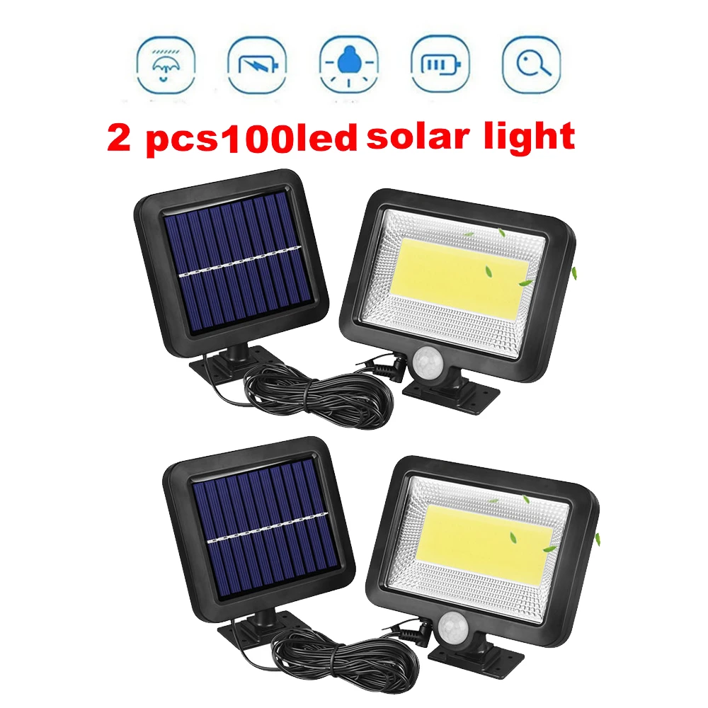 2/4 шт умный солнечный светильник PIR датчик движения Waterpprof 60LED 1300lm сигнальный ing show 5