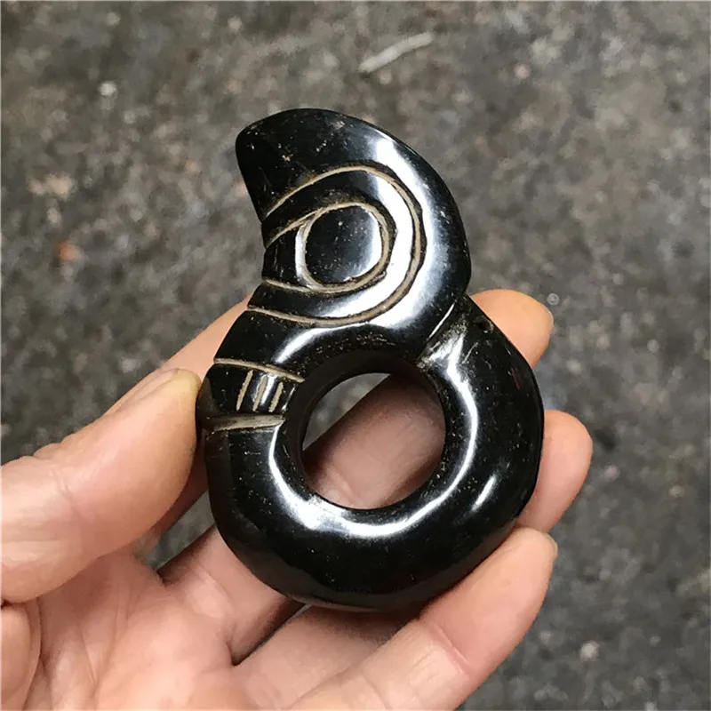 Магнетитовый магнит черный железный метеорит Нефритовый поросенок дракон