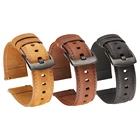 Кожаный ремешок Crazy Horse для Samsung Galaxy Watch 3 45 мм 41 мм ремешок для Galaxy Watch 46 мм 42 ммS3 ремешок для часов браслет аксессуары