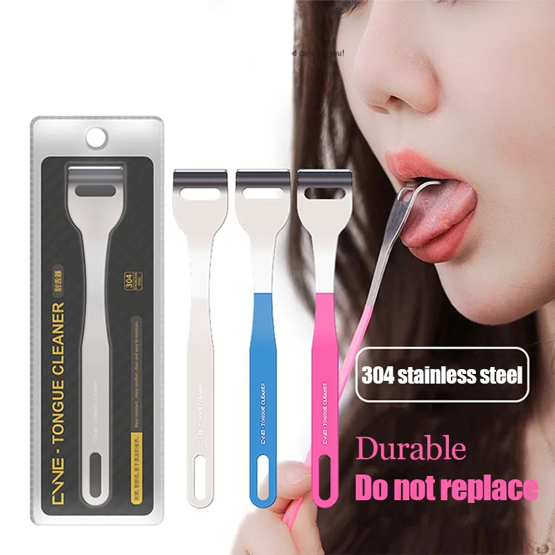 

1 Pcs Stainless Steel Tongue Scraper Oral Nursing Tool Professional Eliminate Bad Breath Hygiene Cleaner For Teenager and Adult