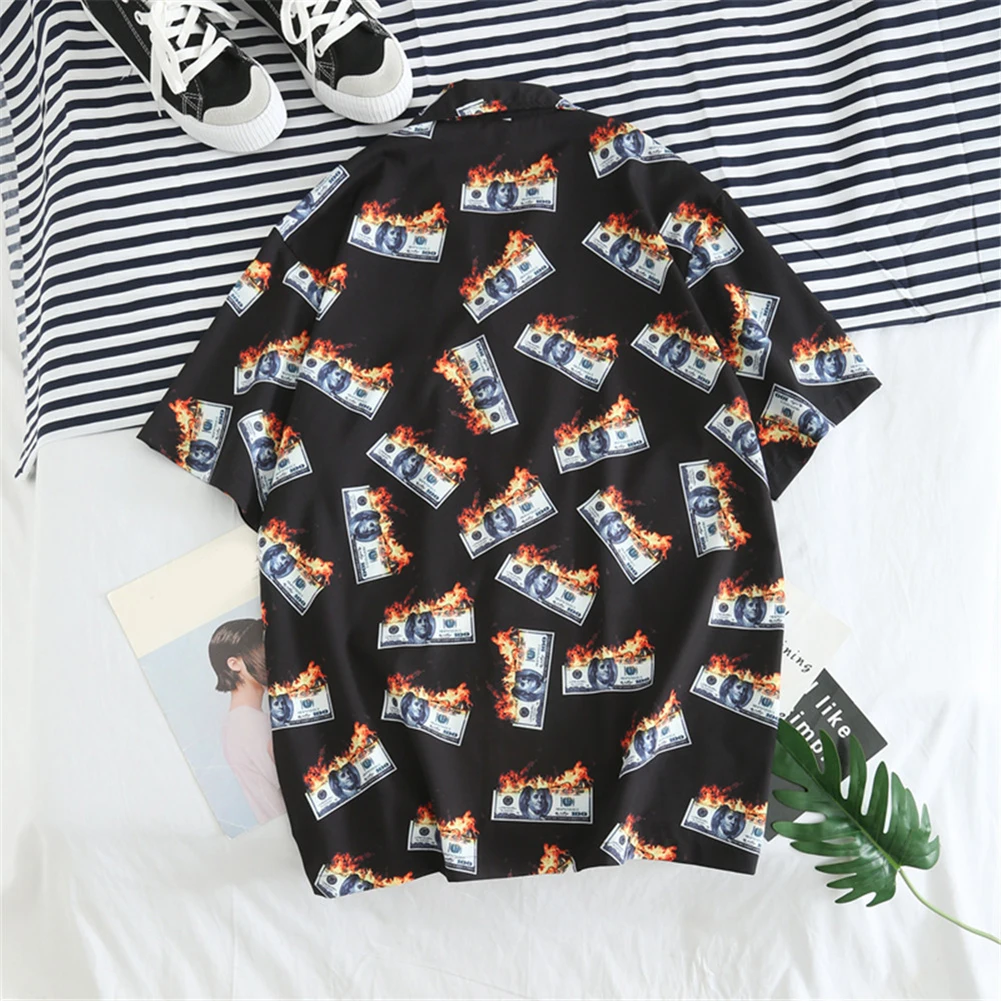 2019 летняя хлопковая Праздничная юбка с принтом Мужские Гавайские рубашки летние