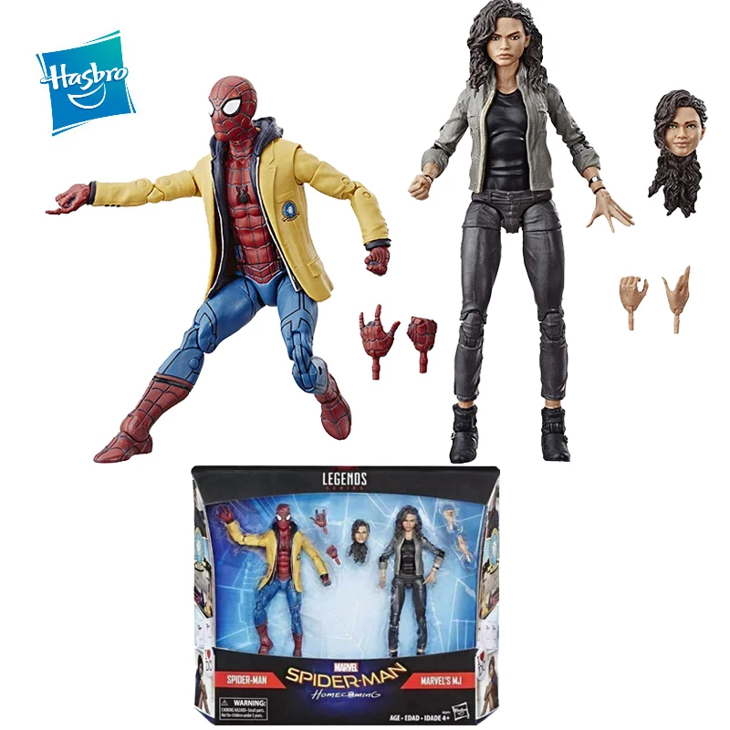 

Фигурки героев аниме Hasbro Marvel, легендарные фигурки героев аниме на 80-ю годовщину, Человек-паук и Мэри Джейн, Коллекционные Фигурки игрушек, 6 д...
