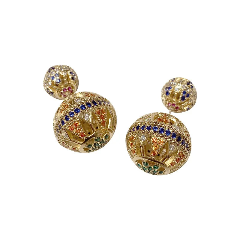 

Wholesale new S925 needle multicolor earrings nail ear stud fine jewelry eardrop golden earring ear ring accessories