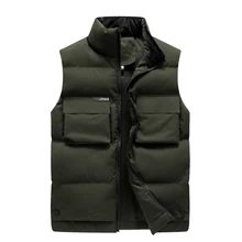 High Quality Autumn and Winter Men's Vest Jacket Sleeveless Jacket Warm Large Size M-8XL Windproof Warm Vest Couple Men Chaleco