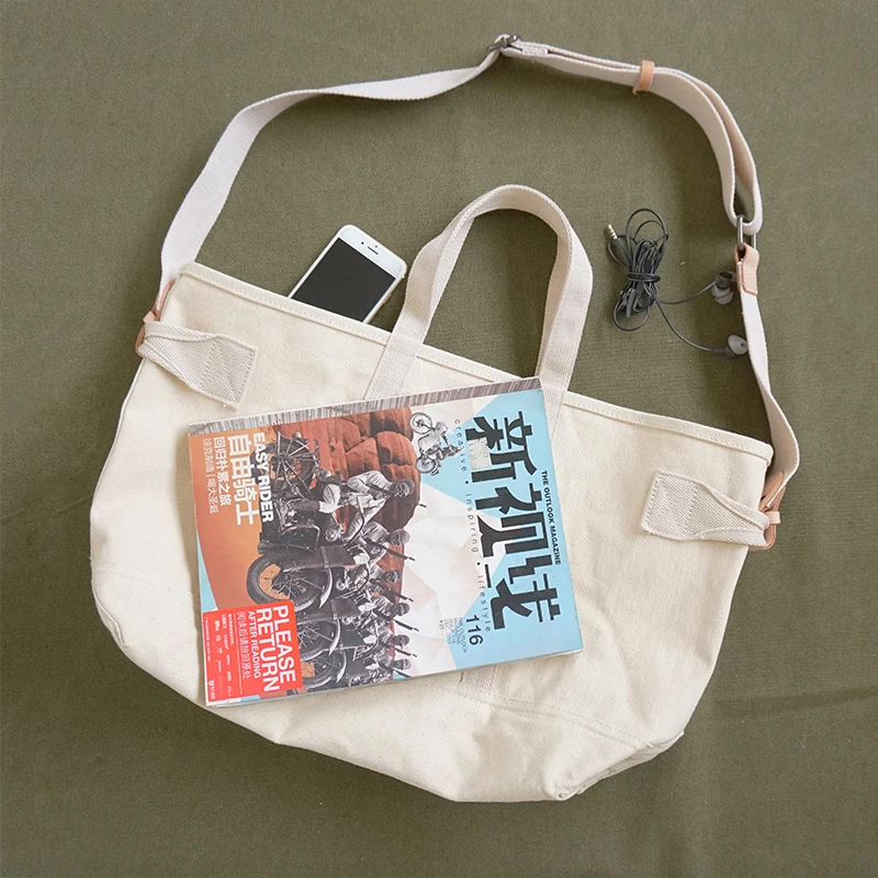 Оригинальная кожаная сумка ручной работы 24 унции тяжелая текстильная женская