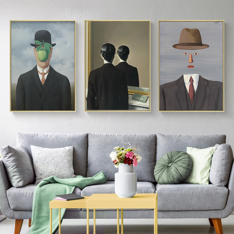 Rene Magritte художник сюрреалистист картина маслом на холсте плакаты и принты