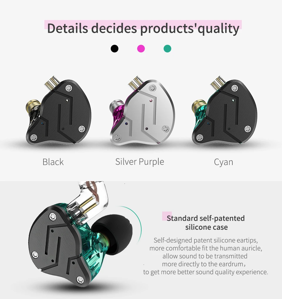 AK Audio KZ ZSN 1BA+ 1DD гибридные наушники в ухо HIFI DJ Monito спортивные наушники для бега гарнитура вкладыши KZ ZS10 ZST ZS7 AS16 AS10