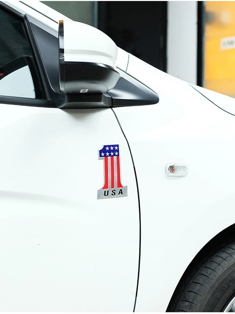 

3D Metal Aluminum Alloy Flag Car Stickers Francais Spain Italy Car Modification Decoration Badge for Renault Peugeot AUDI BMW