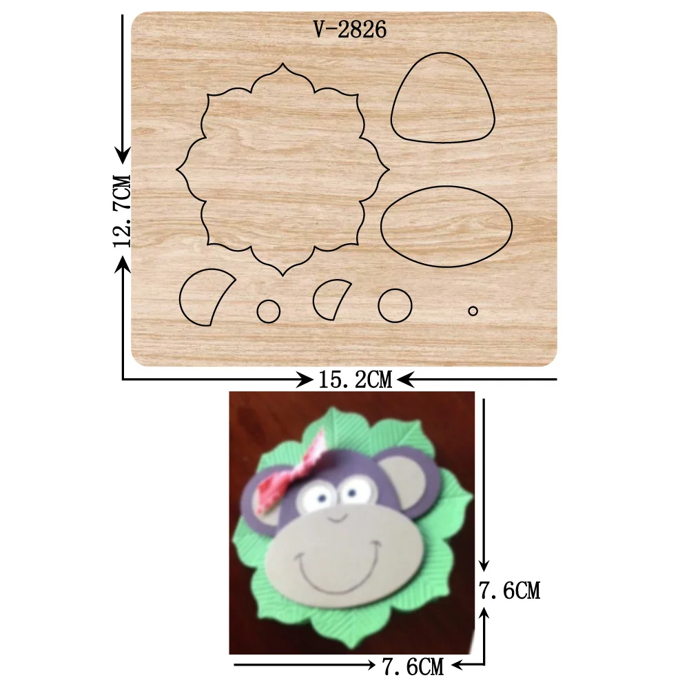

New monkey wooden dies cutting dies for scrapbooking Multiple sizes V-2826