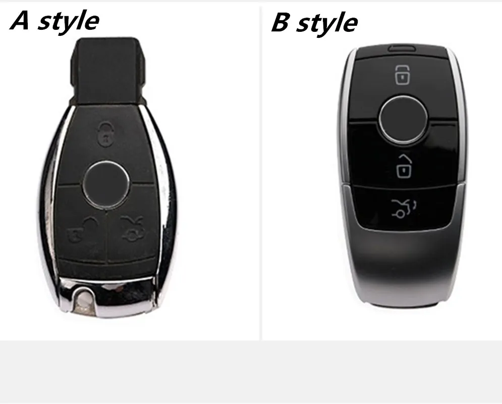 

Class Remote Smart Car key Case Cover Carbon fiber+ Galvanized Alloy key Set Bag For Mercedes Benz