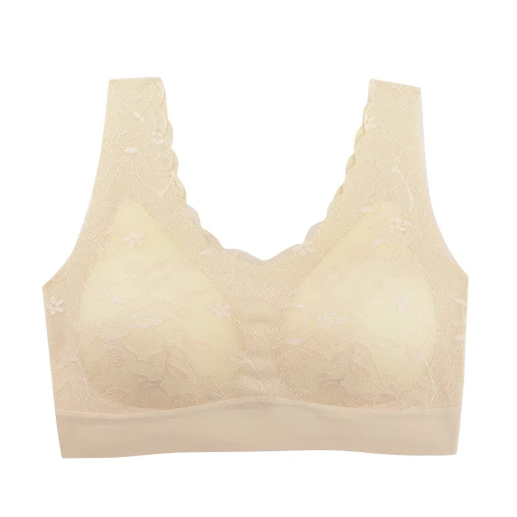 

Comfort Strapless Bra Wireless Push Up Bras For Women Cotton Enhancer Breast Vest Lingerie Breathable Seamless Lace Bralette
