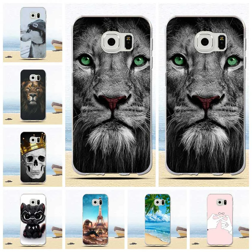 Роскошный чехол для Samsung Galaxy S 6 S6 G920 розовый цветной защитный с принтом животных