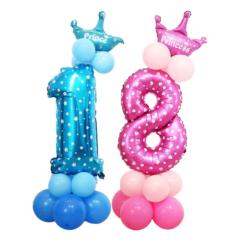 

Воздушный шар в форме короны, 32 дюйма, 0-9, 1 комплект