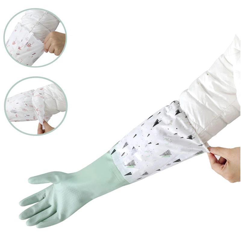 Универсальные перчатки для мытья посуды с длинным рукавом 1 пара защиты рук