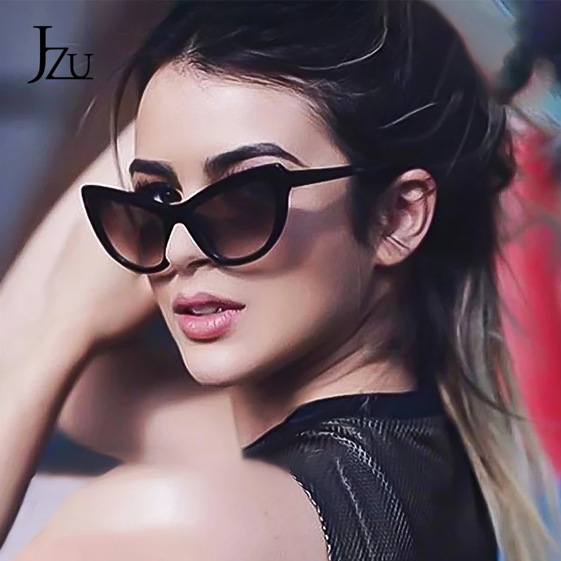 Женские солнцезащитные очки кошачий глаз JZU винтажные брендовые дизайнерские с