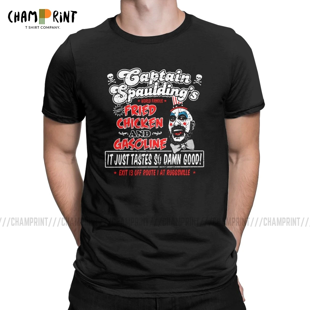 Мужские футболки Captain spaulding с жареным цыпленком Devils regettes футболка дом 1000 трупов