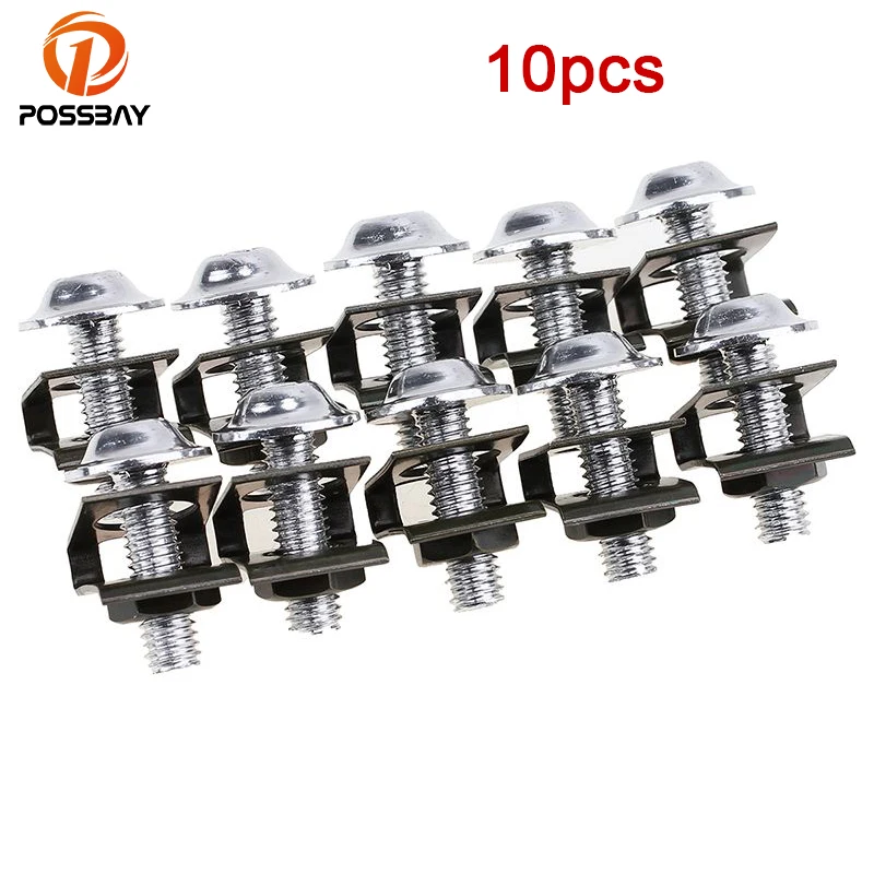 Posbay 10 шт. Мотоцикл CNC алюминий M6 6 мм корпус обтекателя Болты крепежные зажимы винт