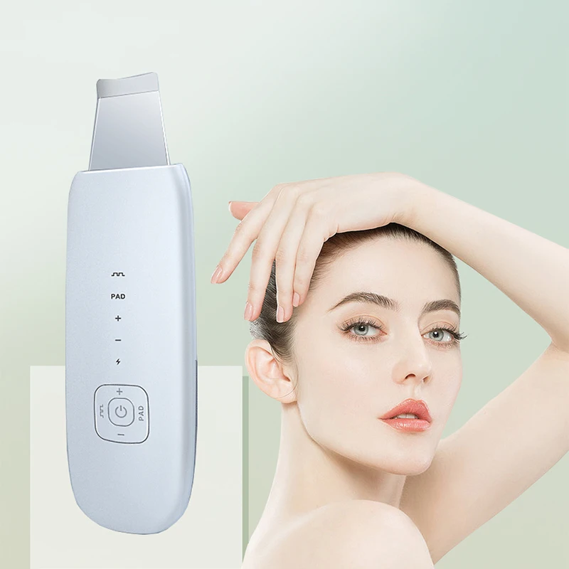 

Ultrasonic Facial Skin Scrubber Ion Blackhead Remover Peeling Shovel Face Spatula Skin Care Massager Face Cleaner Lift Machine