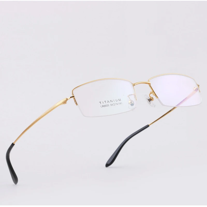 Высококачественные полуоправные очки из чистого титана ультралегкие деловые