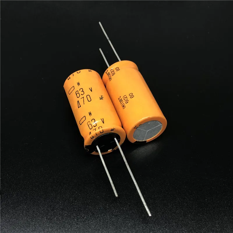 30 шт. оригинальный продукт Nippon 63v470uf W серии оранжевый чехол Алюминий