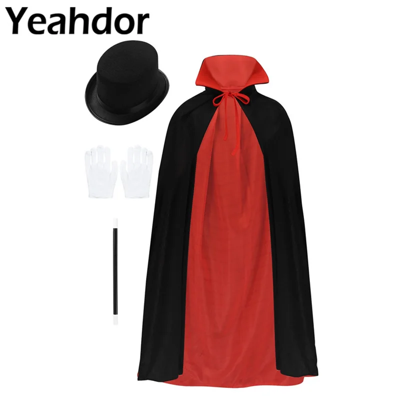 Детские волшебника для мальчиков костюмированной вечеринки костюм со шляпой