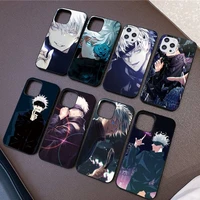 jujutsu kaisen satoru gojo anime phone case for iphone 11 8 7 6 6s plus x xs max 5 5s se 2020 xr 11 pro diy capa