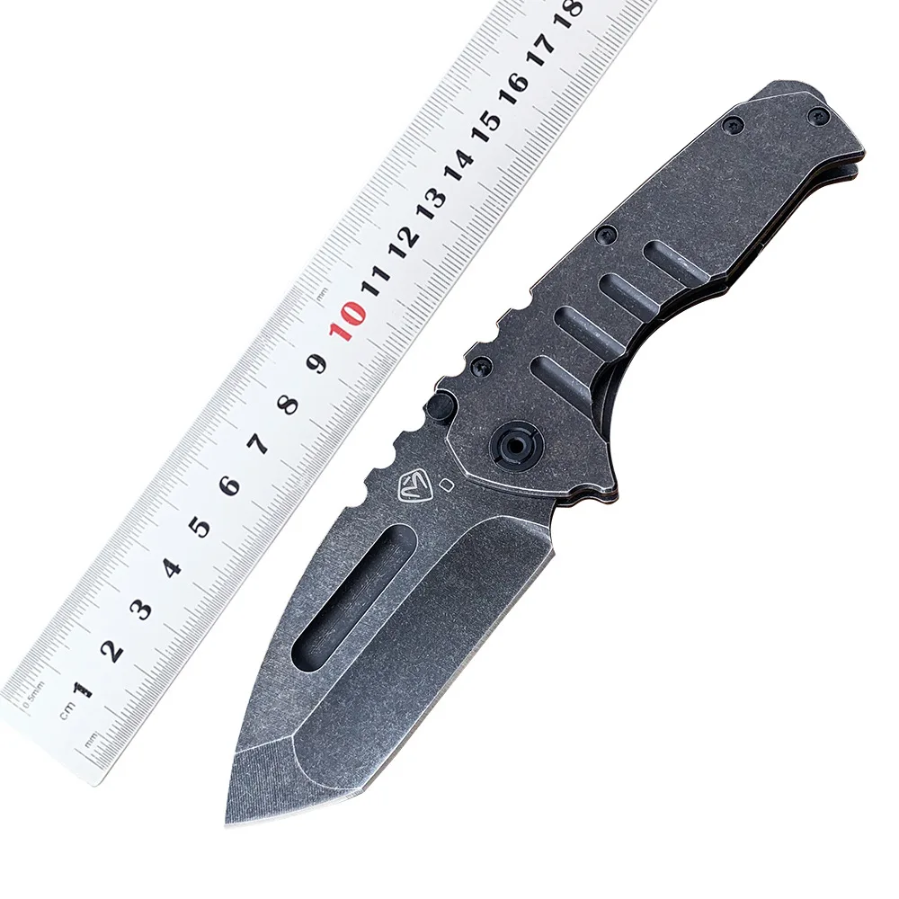 Фото Складной нож GS303 из нержавеющей стали с каменной ручкой лезвие холодной отделки