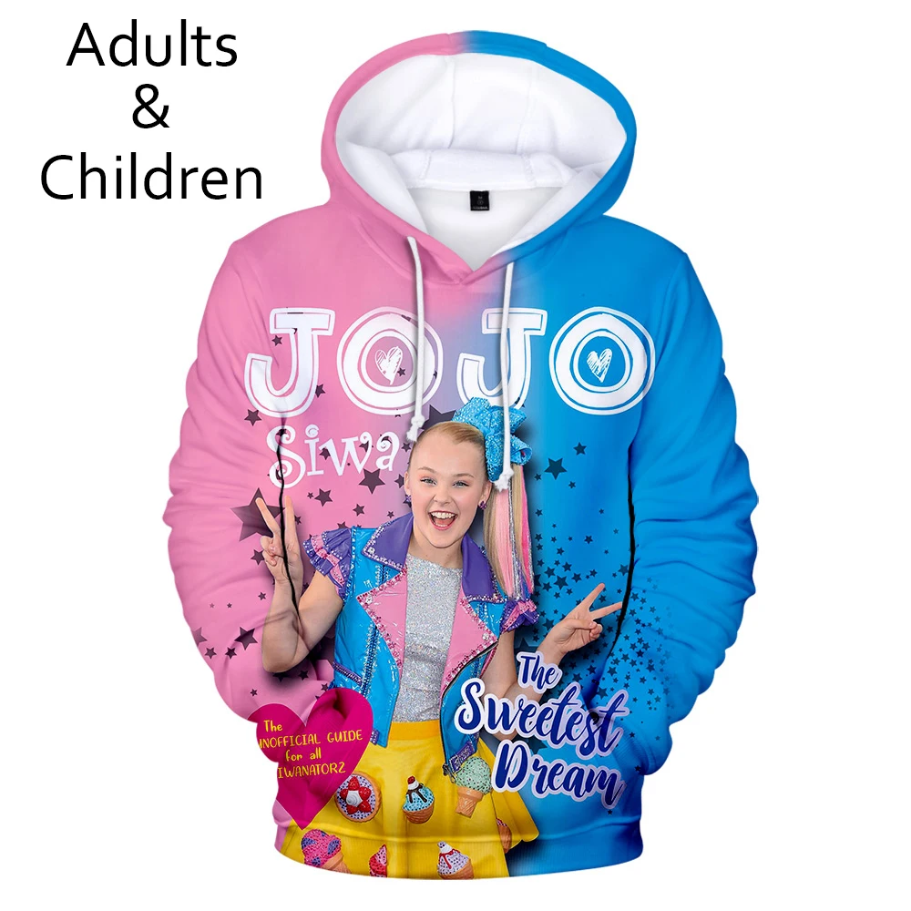 

Popular JOJO SIWA 3D Hoodies Men Women Sweatshirts Harajuku Kids pullovers Autumn Fashion 3D JOJO SIWA children's Casual clothes