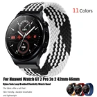 Ремешок нейлоновый для наручных часов Huawei Watch GT 2 2e2 Pro, Соло плетеный браслет для наручных часов huawei watch GT 2 46 мм 42 мм, 20 мм 22 мм