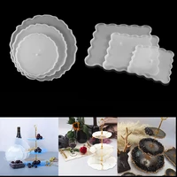 fruit dish epoxy molds three layer tea tray storage tray mould silicone molds epoxy resin for table diy coaster accessories