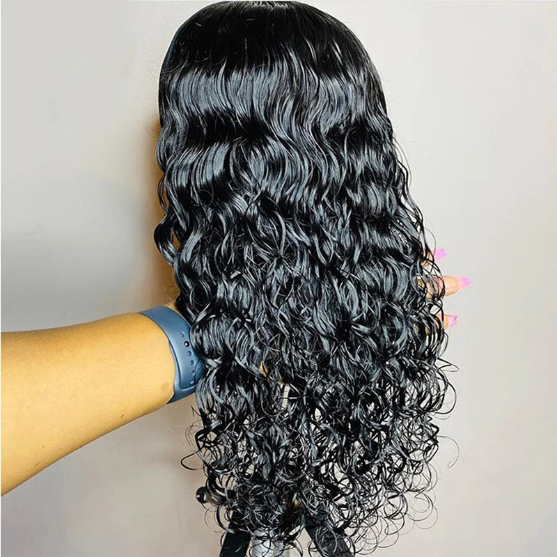 

Natural Hairline Remy Kinky Curly Black Color Lace Front Wig T-part Wig With Baby Hair Human Hair Wigs For Women Bleached Knots