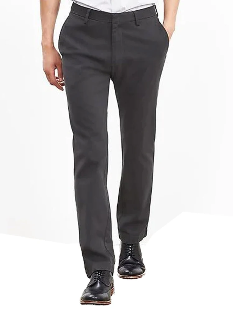 Удобные тяжелые тянущиеся хлопковые брюки Темно-Серые Хлопковые Штаны на заказ