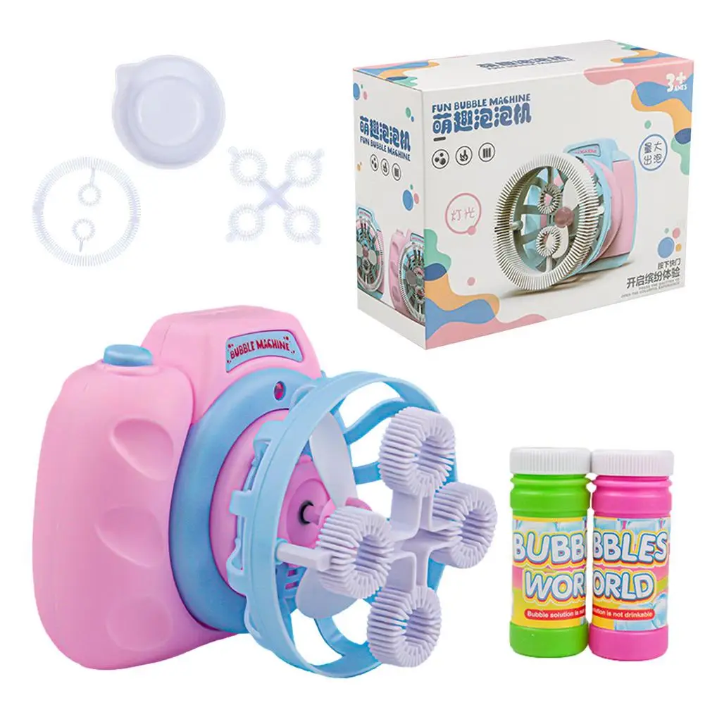 

Kids Camera Bubble Machine Automatic Soap Bubble Blower With Lights Electric Bubble Machine Summer Bubble Children's Toys