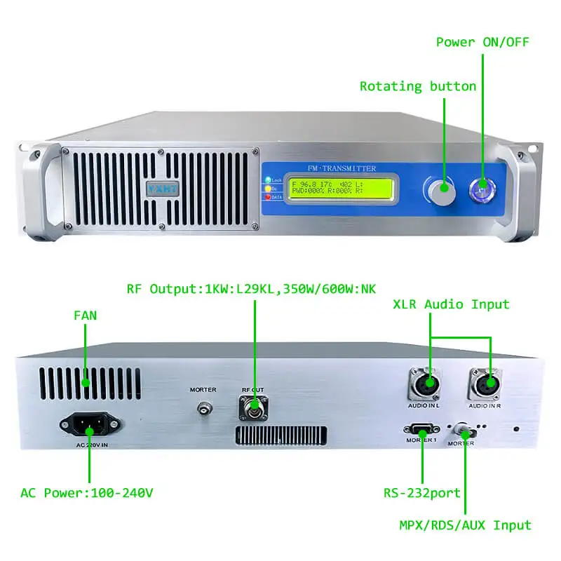 NEW light-weight 1KW FM  Broadcast Transmitter for radio stations