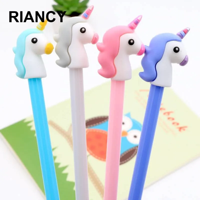 4 шт./лот цветные гелевые ручки для школы материал письма кавайные карандаши