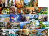 r14412 landscape city abstract color diy cross stitch embroidery kits craft needlework set cotton thread canvas home design