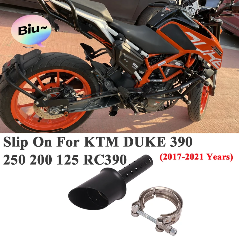 

Slip On For DUKE 390 250 200 125 RC390 KTM390 2017 - 2021 Motorcycle GP Racing Ehxaust Escape Modify Hidden Muffler DB Killer