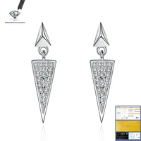 passed diamond test excellent moissanite snowflake earrings 925 sterling silver perfect cut 0 5 1 ct stone stud earrings