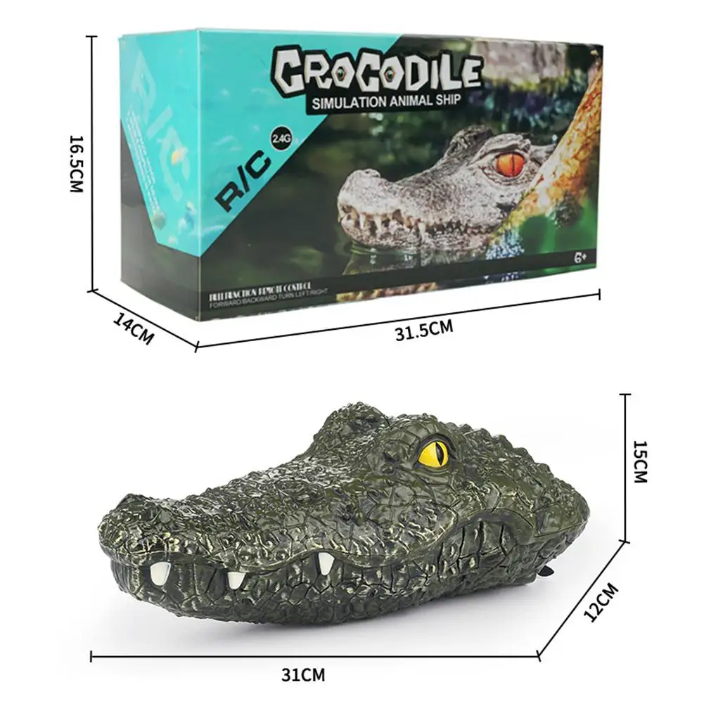 

2.4G Rc Boot Afstandsbediening Racing Boot Simulatie Krokodil Hoofd Spoof Jokes Prank Speelgoed Party Eng Speelgoed Water Toys