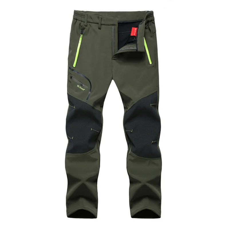 14 Army Green Winter Мужские 6XL новые летние жаркие сезонные походные треккинговые рыбацкие походные альпинистские Беговые брюки больших размеров непромокаемые штаны - Цвет: 14 Army Green Winter